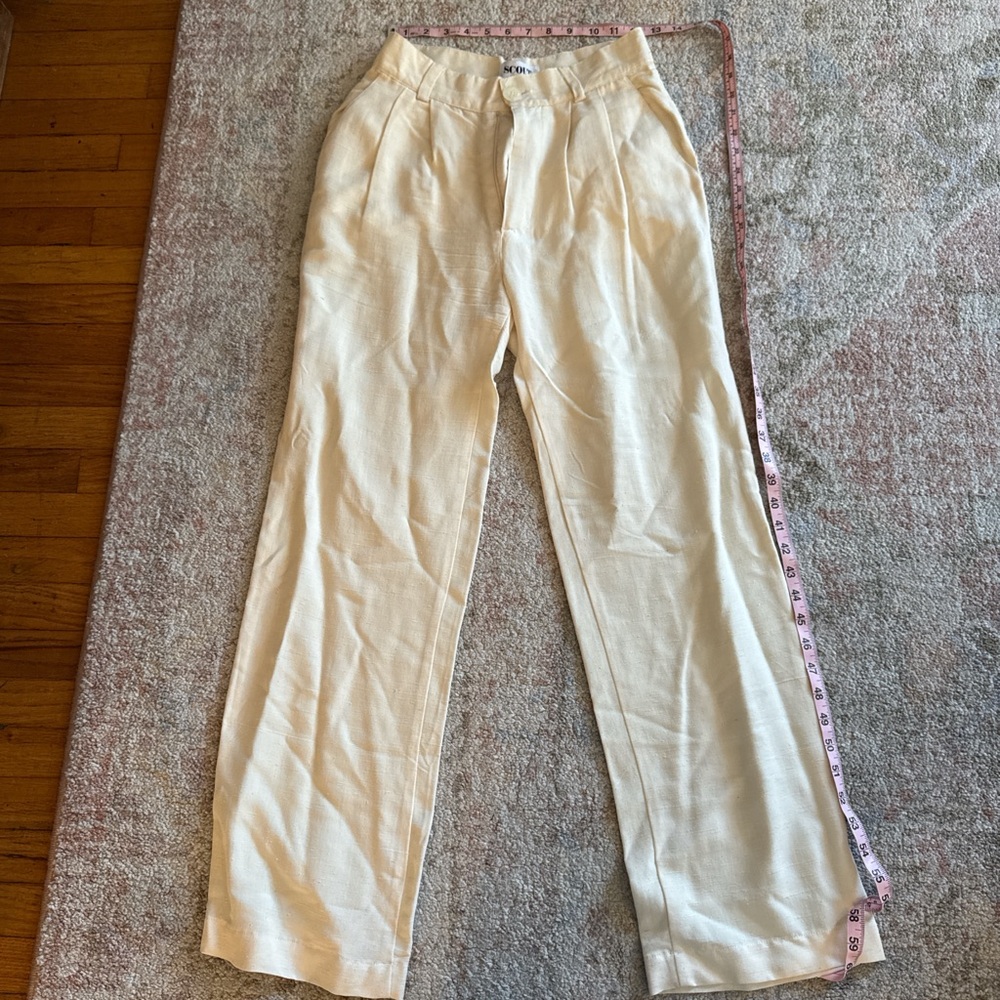 SCOUT GOODS Cream Linen Pants